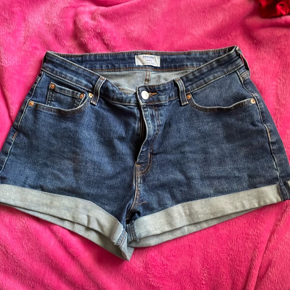 Denim High rise shorts